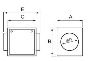 Filter box G4 with round pipe connection in various sizes