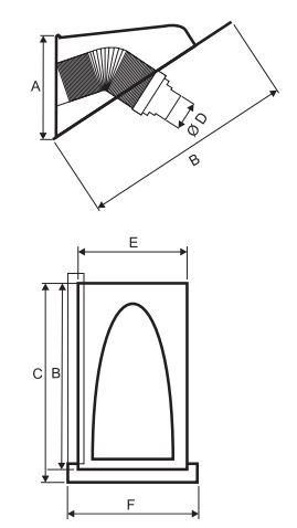 USDH roof duct air inlet air outlet designed for gable roof dimensions